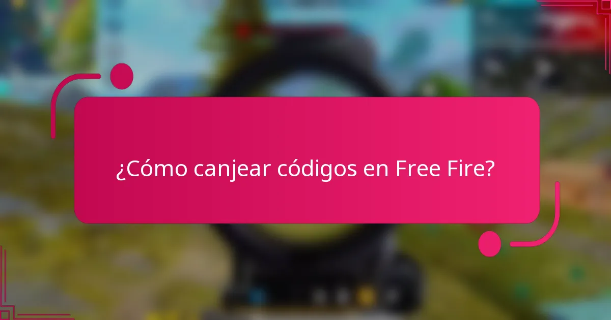 ¿Cómo canjear códigos en Free Fire?
