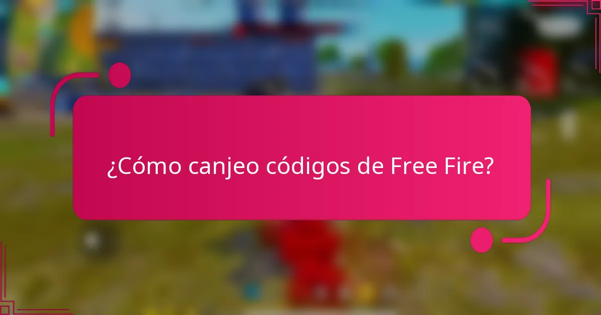 ¿Cómo canjeo códigos de Free Fire?
