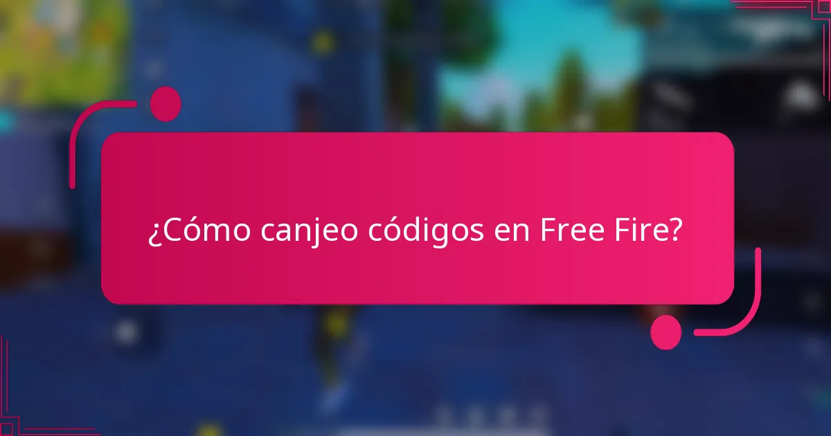 ¿Cómo canjeo códigos en Free Fire?
