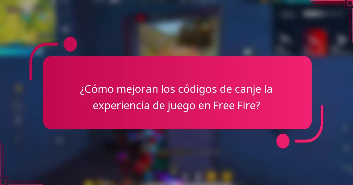 ¿Cómo mejoran los códigos de canje la experiencia de juego en Free Fire?
