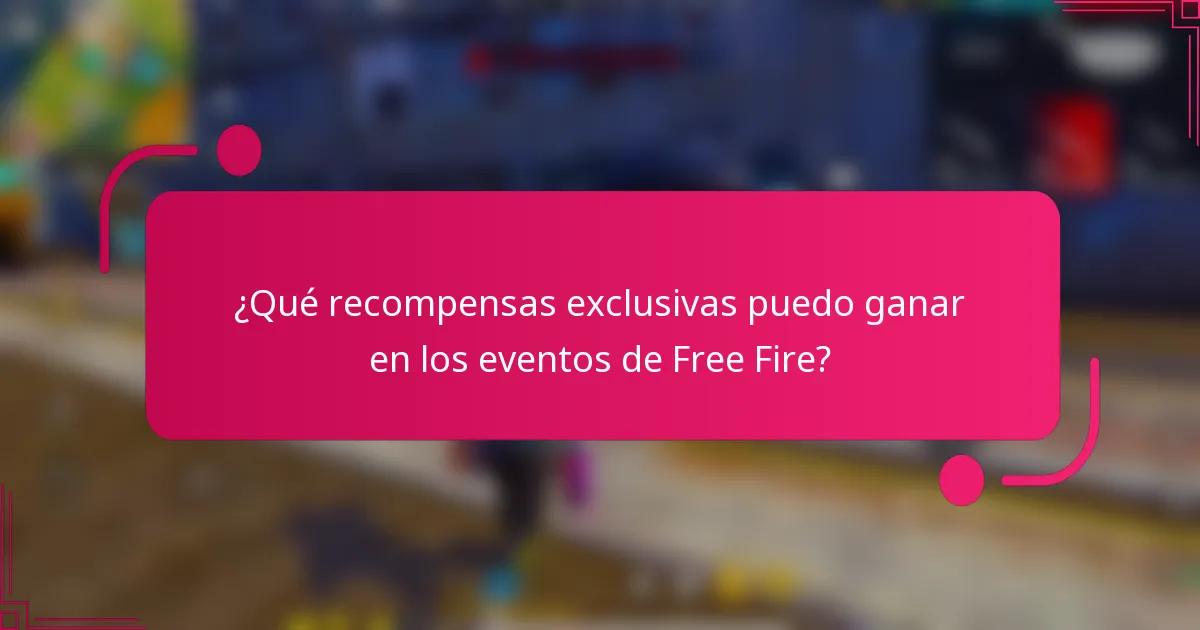 ¿Qué recompensas exclusivas puedo ganar en los eventos de Free Fire?
